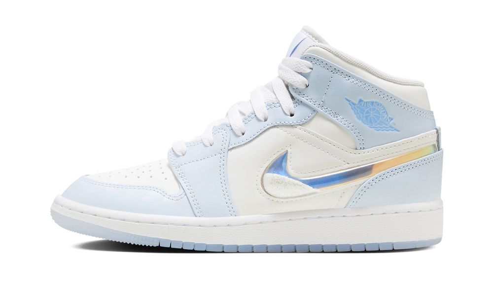 AIR JORDAN 1 MID SE GS "Glitter Swoosh"