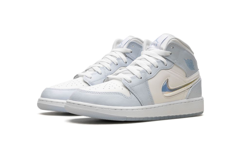 AIR JORDAN 1 MID SE GS "Glitter Swoosh"