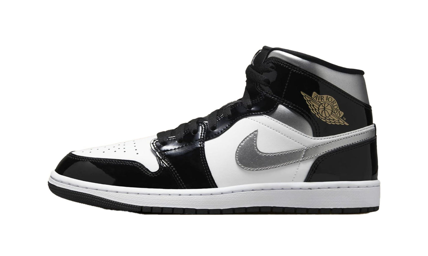 JORDAN 1 MID SE “Patent Black Metallic Silver”