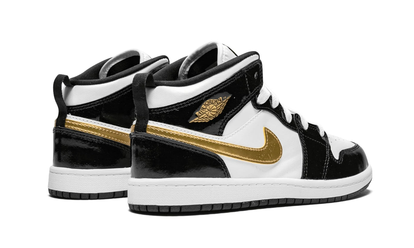 AIR JORDAN 1 MID SE PS “Patent Gold”