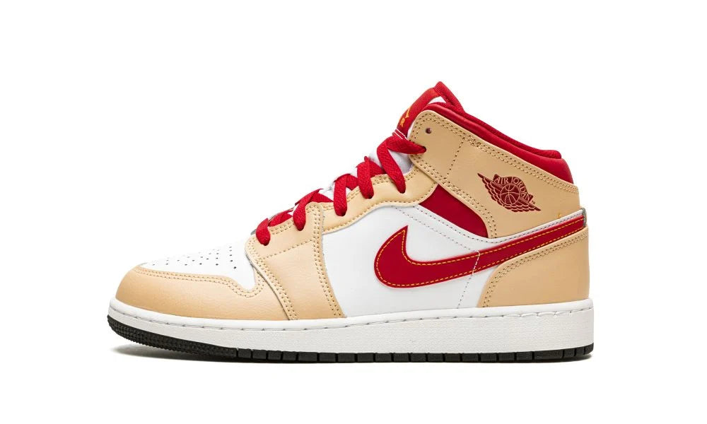 AIR JORDAN 1 MID GS "Beige Red"