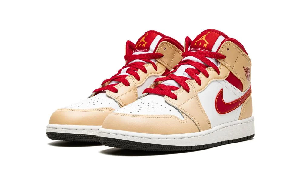 AIR JORDAN 1 MID GS "Beige Red"