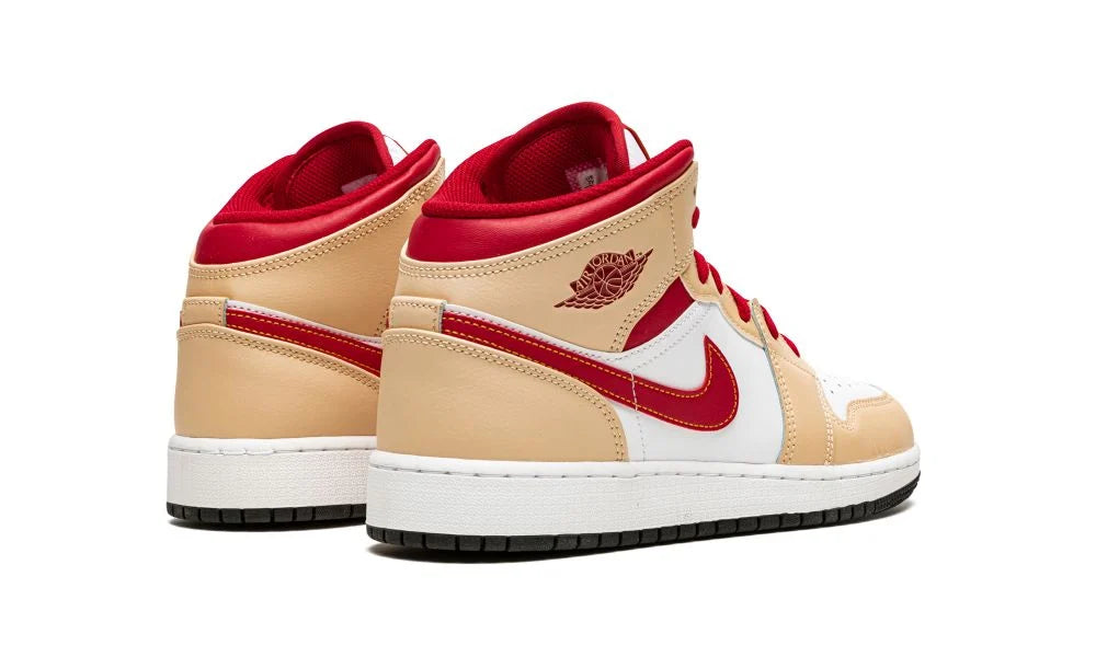 AIR JORDAN 1 MID GS "Beige Red"