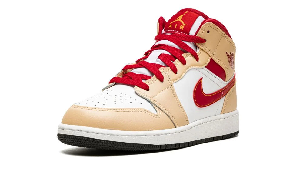 AIR JORDAN 1 MID GS "Beige Red"