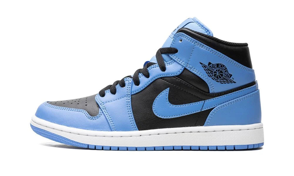 AIR JORDAN 1 MID "Black / University Blue"